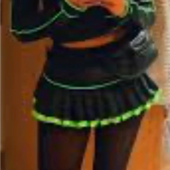 Dolls Kill Monster Energy Drink Fiend Black and Green Lightning Costume Set NWT - Picture 5 of 5